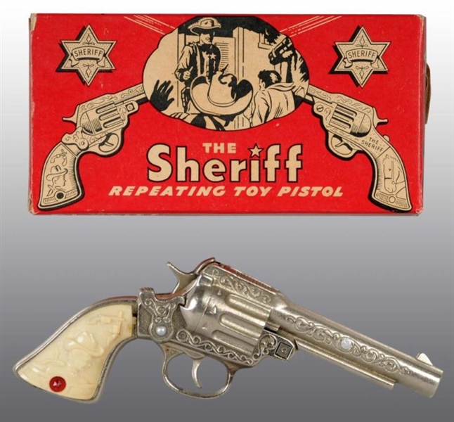 STEVENS THE SHERIFF REPEATING TOY CAP GUN.        