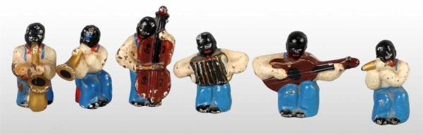 COMPLETE CAST IRON SET OF SWING BAND FIGURES.     