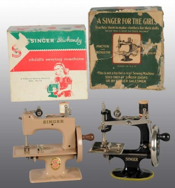LOT OF 2: SINGER CHILDS TOY SEWING MACHINES.     