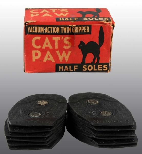 BOX OF CATS PAW HALF SOLES.                      