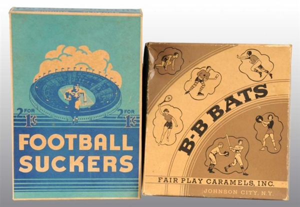LOT OF 2: SPORTS CANDY BOXES.                     