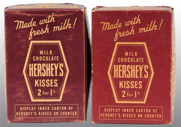 LOT OF 2: HERSHEY KISSES BOXES.                   