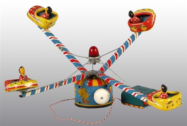 JAPANESE TIN BATTERY-OPERATED OCTOPUS AMUSEMENT R 