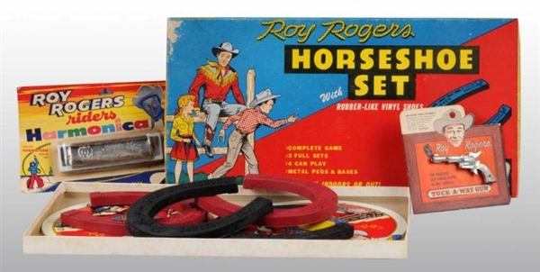 LOT OF 3: ROY ROGERS TOY COWBOY ITEMS.            