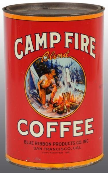 CAMPFIRE COFFEE TIN.                              