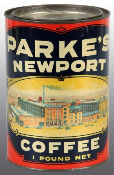PARKES NEWPORT COFFEE TIN.                       