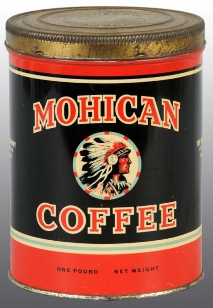 MOHICAN COFFEE TIN.                               