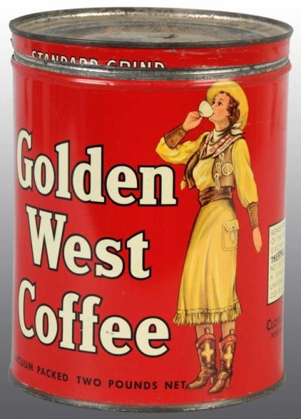 GOLDEN WEST COFFEE TIN.                           