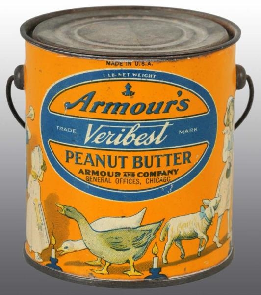 ARMOURS VERY BEST PEANUT BUTTER PAIL.            