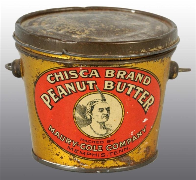 CHISCA BRAND PEANUT BUTTER TIN.                   