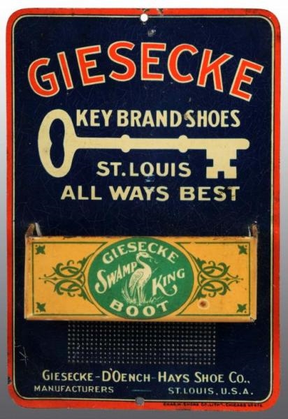 TIN GIESECKE SHOES MATCH HOLDER.                  