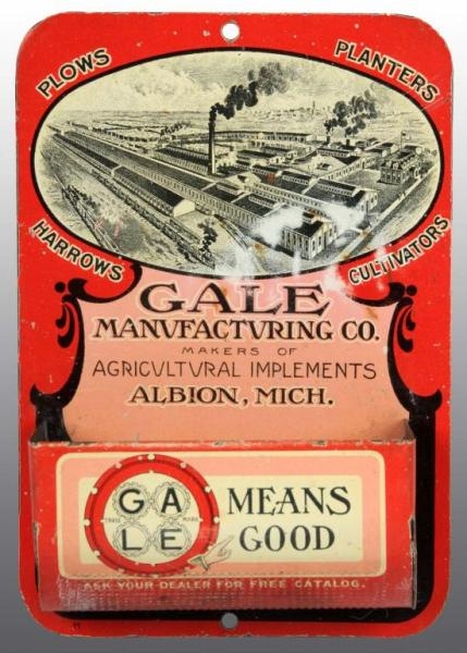 TIN GALE MANUFACTURING COMPANY MATCH HOLDER.      