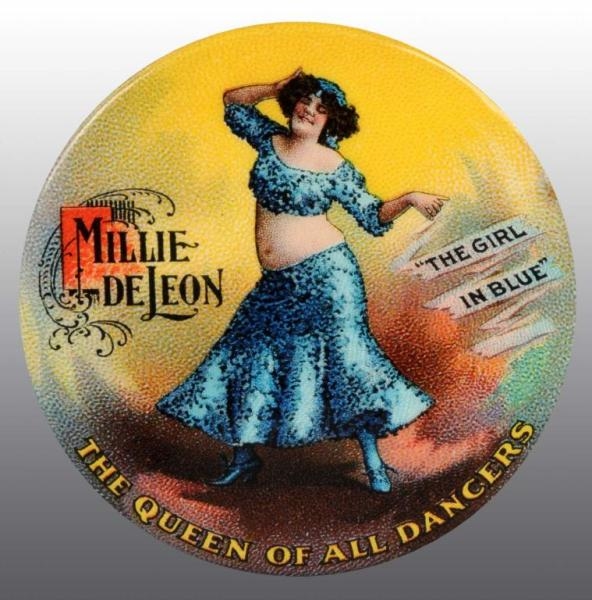 MILLIE DE LEON "THE GIRL IN BLUE" POCKET MIRROR.  