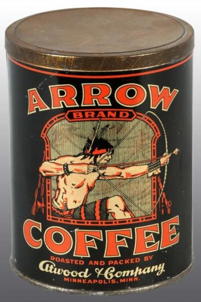 ARROW BRAND COFFEE TIN.                           