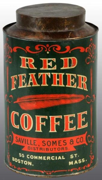 RED FEATHER COFFEE TIN.                           