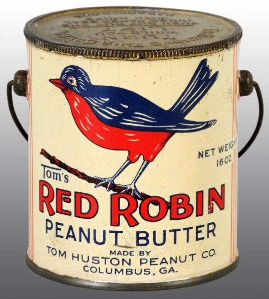 RED ROBIN PEANUT BUTTER PAIL.                     