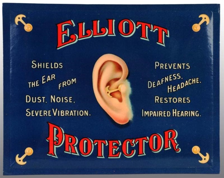 ELLIOTT EAR PROTECTOR SIGN.                       