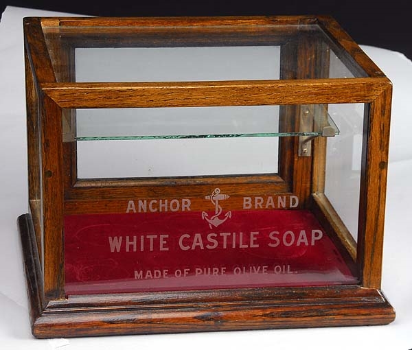 WHITE CASTILE SOAP DISPLAY CASE.                  