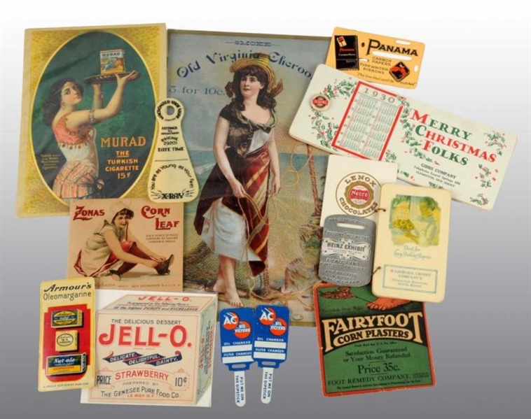 LOT OF 14: ASSORTED ADVERTISING PIECES.           