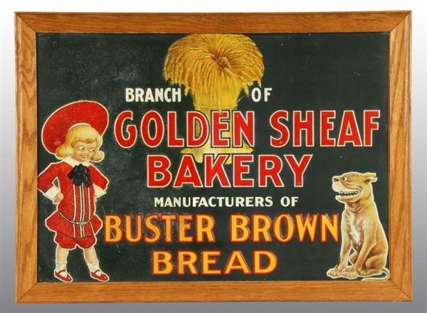 BUSTER BROWN BREAD TIN SIGN.                      