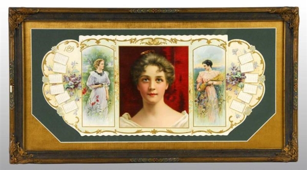 1899 CALENDAR FEATURING BEAUTIFUL LADIES.         