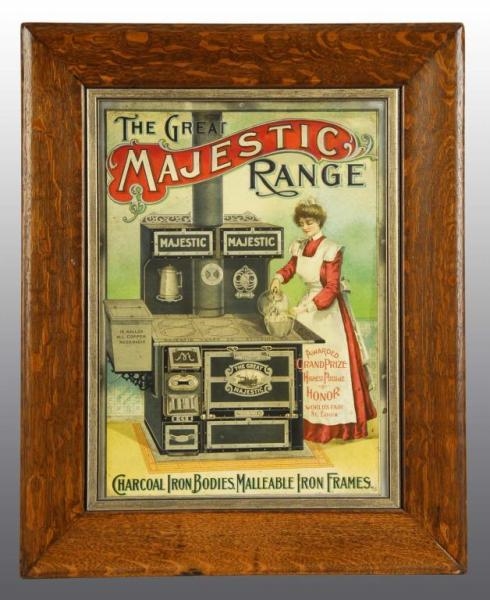 THE GREAT MAJESTIC RANGE TIN  SIGN.               