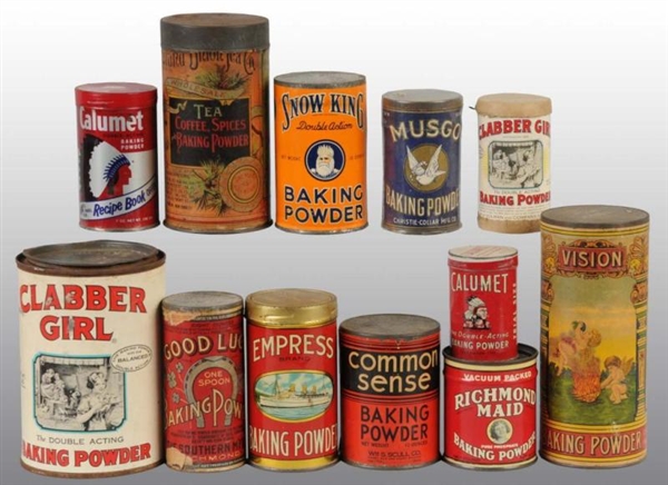 LOT OF 12: PRODUCT TINS.                          