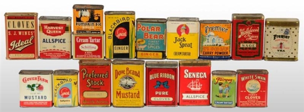 LOT OF 18: SPICE TINS.                            