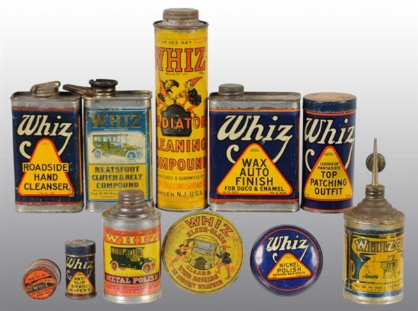 LOT OF 11: AUTO-RELATED PRODUCT TINS.             