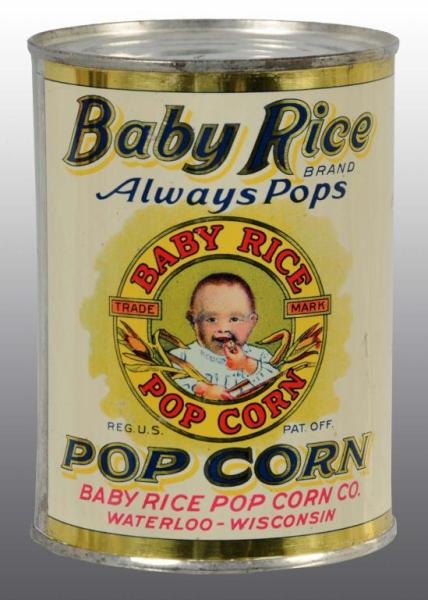 BABY RICE POP CORN CAN.                           