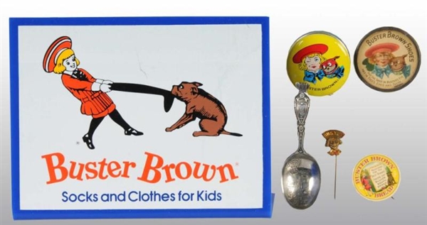 LOT OF 6: BUSTER BROWN ADVERTISING TOYS.          