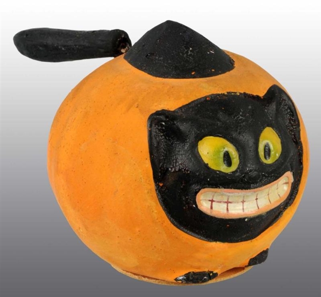 HALLOWEEN GRINNING CAT CANDY CONTAINER.           