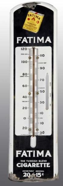 PORCELAIN FATIMA ADVERTISING THERMOMETER.         
