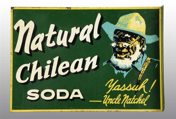 METAL NATURAL CHILEAN SODA FLANGE SIGN            