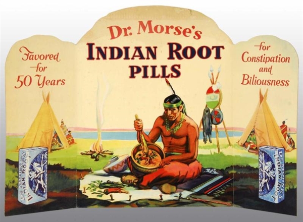 LOT OF 2: DR. MORSES INDIAN ROOT PILLS SIGNS.    