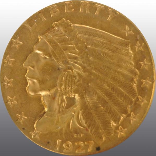 1927 LIBERTY $2.5 DOLLAR GOLD PIECE.              