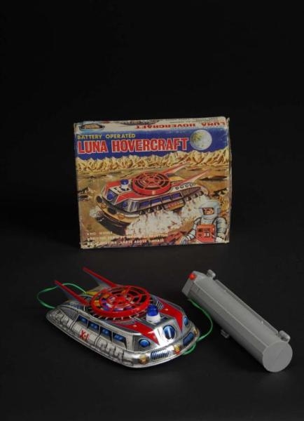 TIN TPS LUNA HOVERCRAFT BATTERY-OPERATED TOY.     