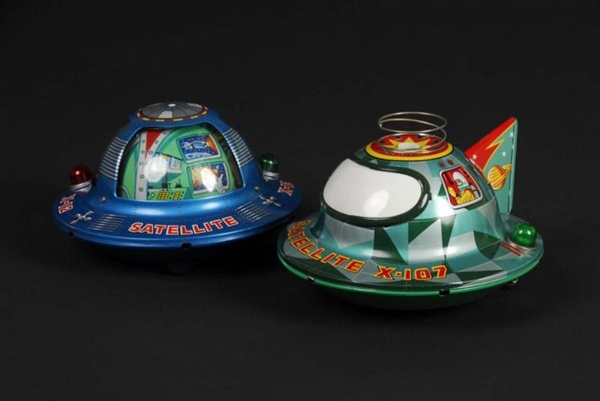 LOT OF 2: SATELLITE SPACE SHIP TOYS.              