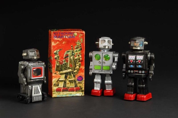 LOT OF 3: ROBOT TOYS.                             