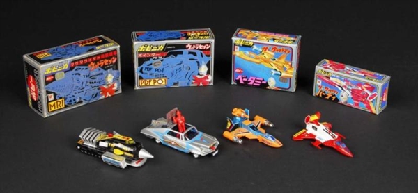 LOT OF 4: POPINKIA VEHICLES FROM ULTRASEVEN.      
