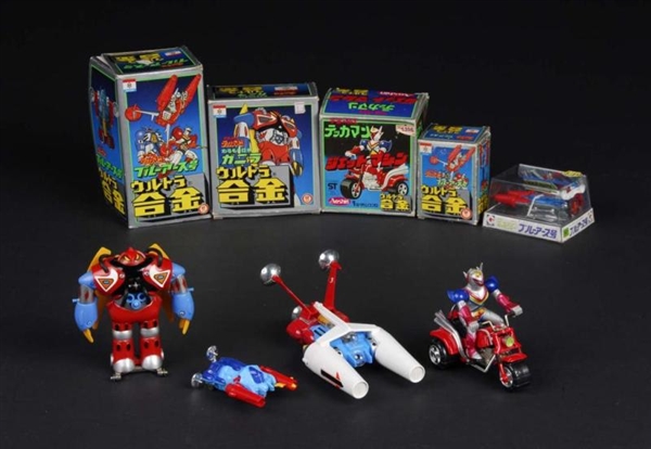 LOT OF 5: TOYS FROM SPACE KNIGHT TEKKAMAN.        