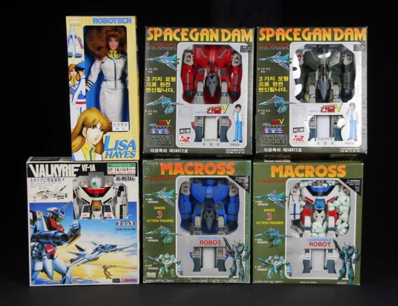 LOT OF 6: TOYS FROM MACROSS / ROBOTECH.           