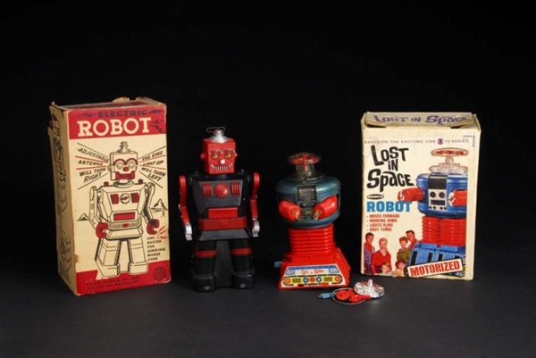 LOT OF 2: LOST IN SPACE & ELECTRIC ROBOT TOYS.    