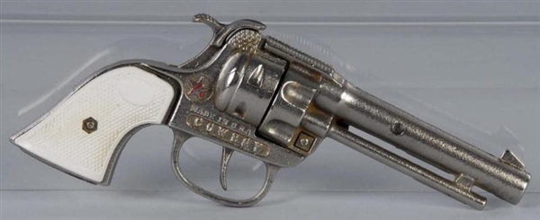 CAST IRON HUBLEY COWBOY CAP GUN.                  