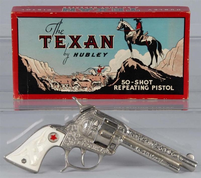 CAST IRON HUBLEY TEXAN CAP GUN.                   