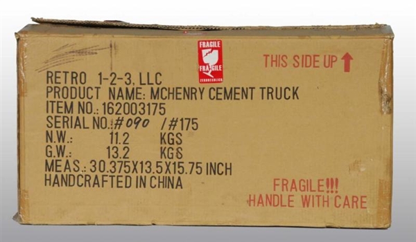 PRESSED STEEL MCHENRY CEMENT TRUCK TOY.           