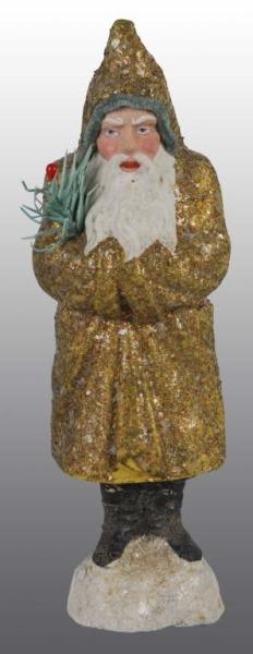 SANTA BELSNICKLE WITH GOLD & MICA ROBE.           