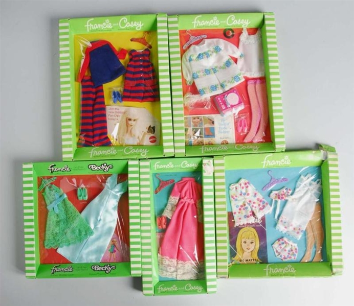 LOT OF 5: BOXED OUTFITS.                          