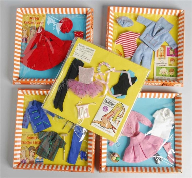  LOT OF 5: BOXED & CARDED OUTFITS FOR SKIPPER     