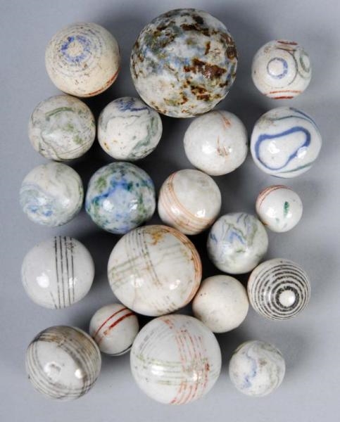 LOT OF 20: CHINA MARBLES.                         